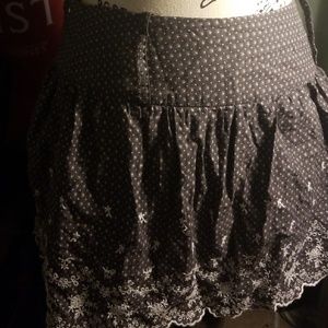 Abercrombie Small Mini Skirt Boho Crochet Grey